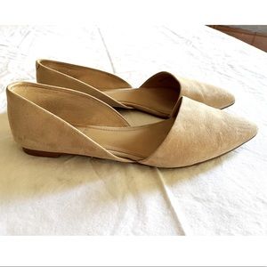 J Crew Suede D’orsay Pointed Flats